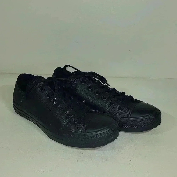 Converse all star black leather chucks - Picture 3 of 7